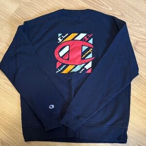 Vintage Champion Crew Neck size L navy